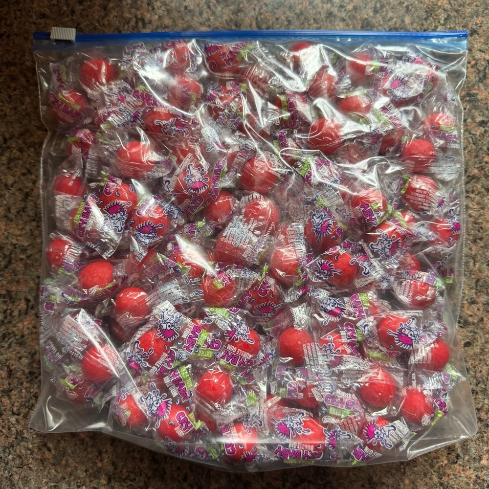 Cry Baby Extra Sour Bubble Gum - Red Flavor ONLY
